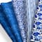 SINGER China Blue Batiks Cotton Fabric Fat Quarters